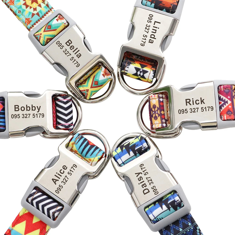 Hondenhalsband Kleurrijk Gepersonaliseerd – Stijlvol, Comfortabel en Veilig