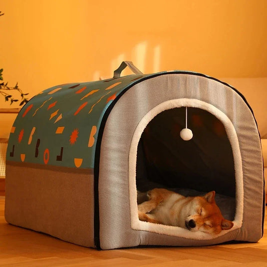 Hondenbed Beschut – Warm, Knus en Comfortabel Hondenbed met Halfgesloten Ontwerp