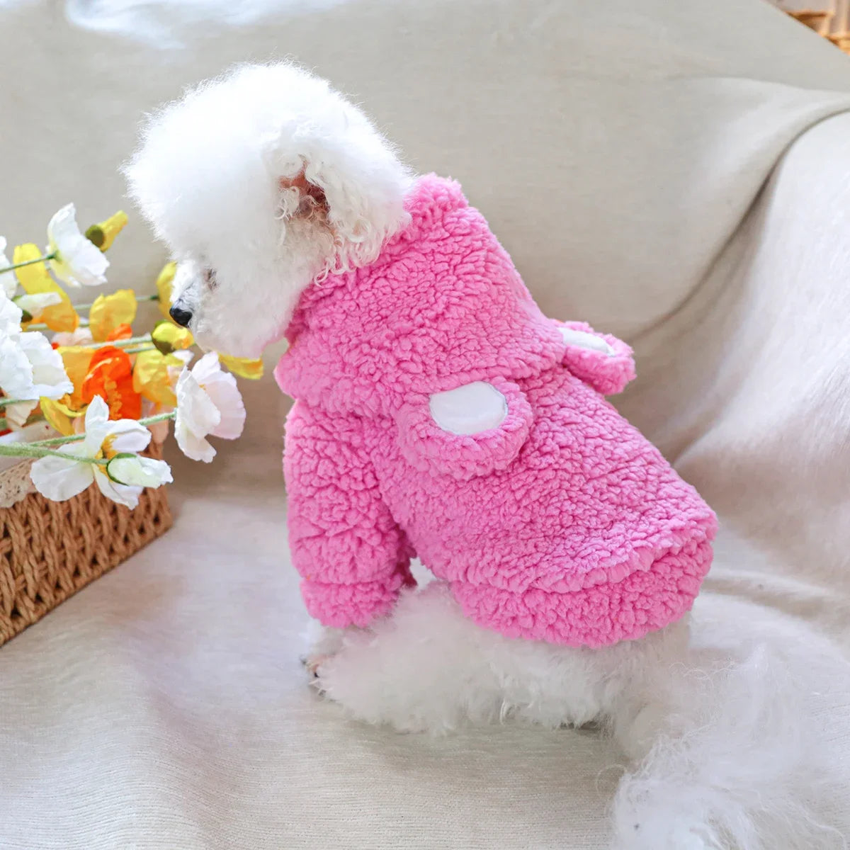 Roze teddy Trui