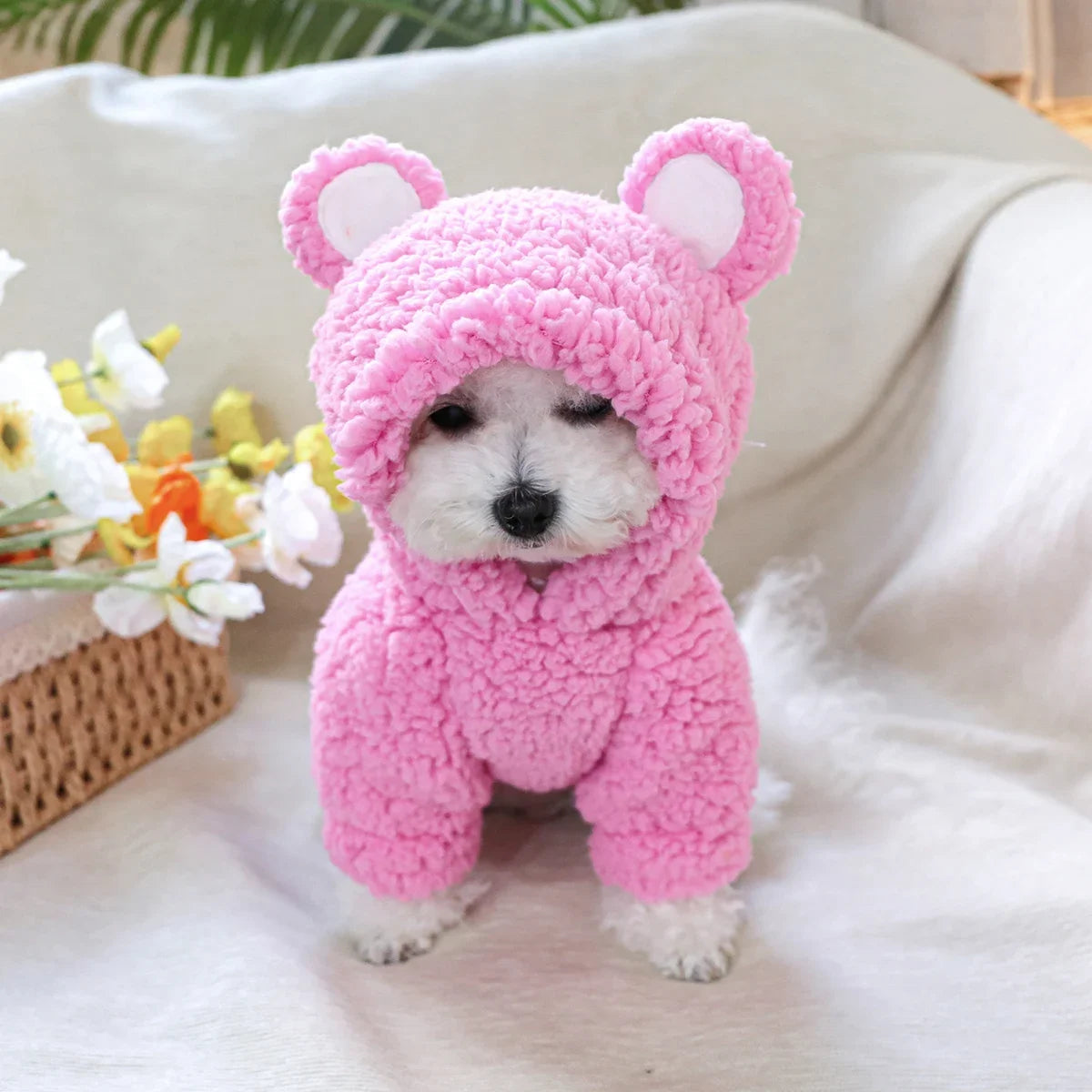 Roze teddy Trui