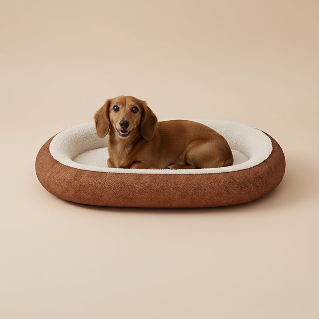 Weiches ovales Hundebett – Atmungsaktiv und bequem für Ihren Hund