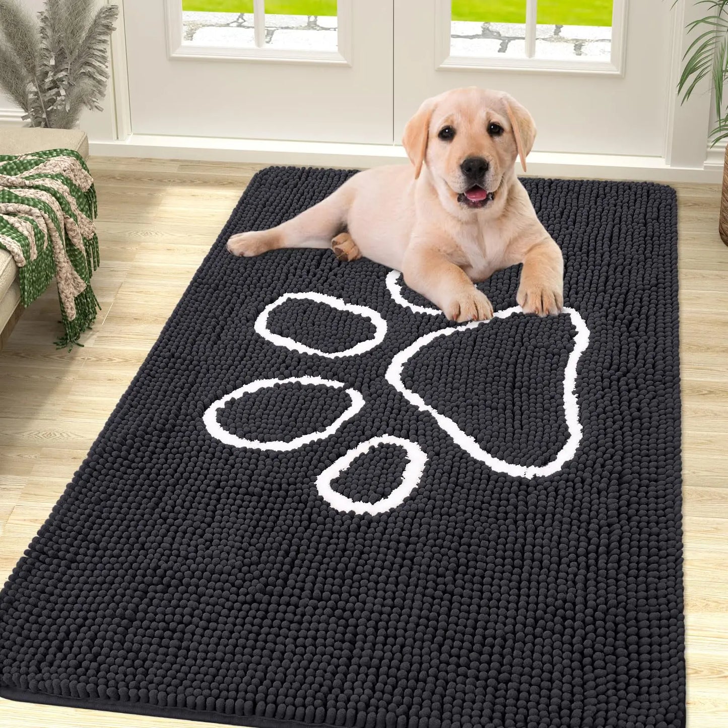 Honden Schoonloopmat Pootafdruk – Absorberend & Sneldrogend