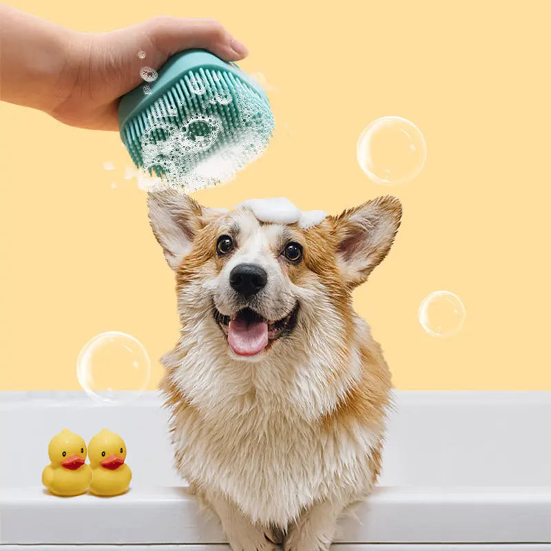 Shampoo Borstel voor Honden – Gemakkelijk en Comfortabel Wassen