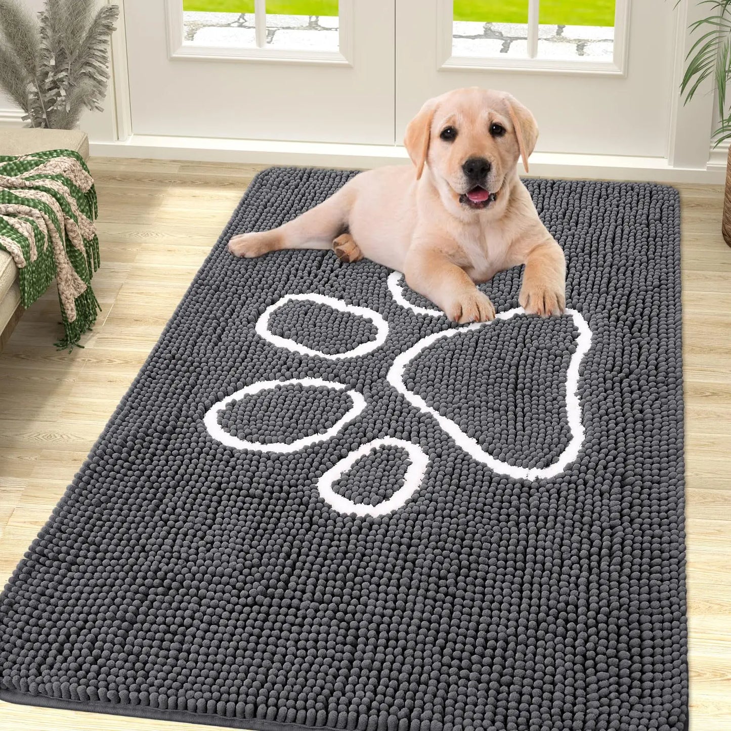 Honden Schoonloopmat Pootafdruk – Absorberend & Sneldrogend