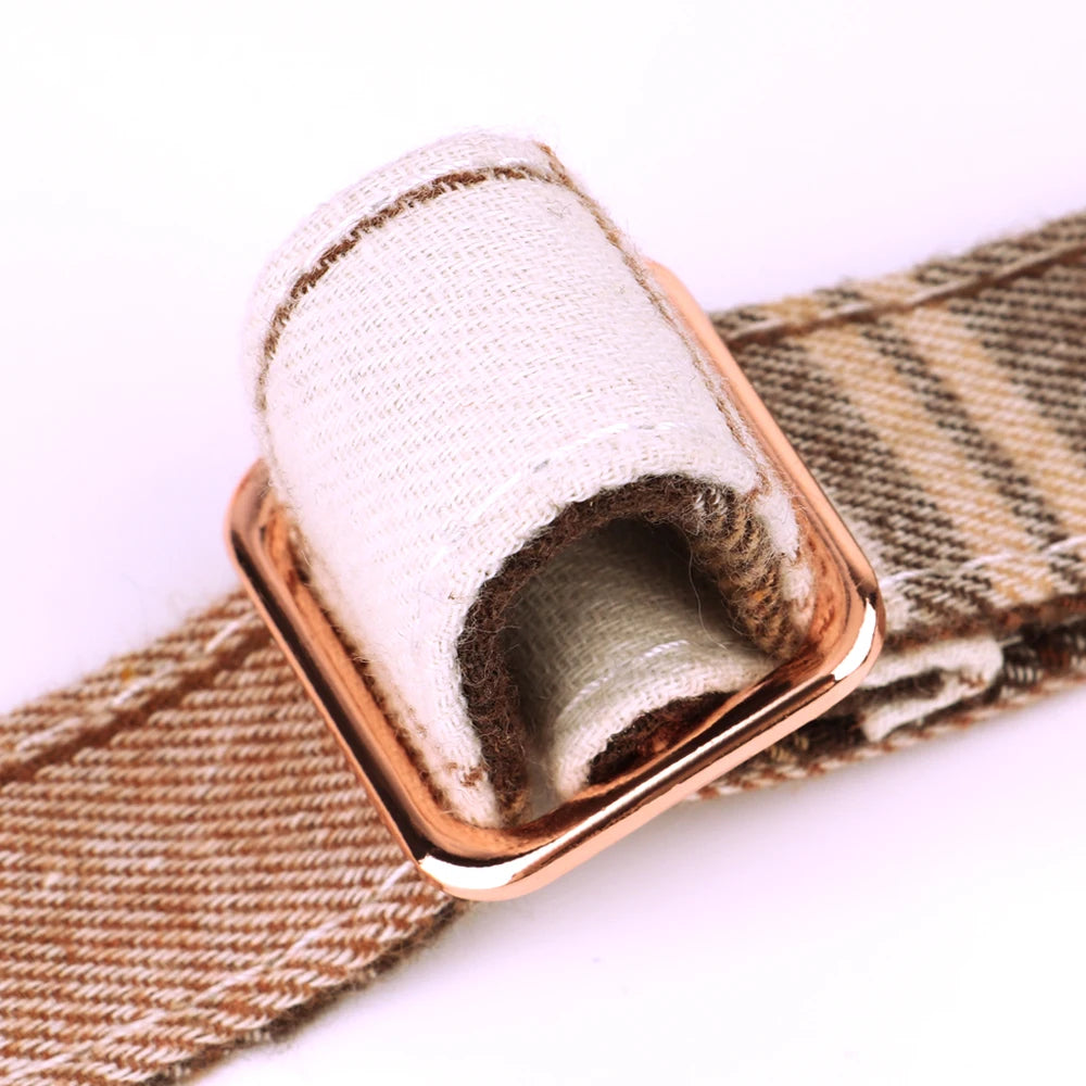 Personalisiertes kariertes Halsband mit Schleife – Stilvoller und bequemer Look für Ihr Haustier