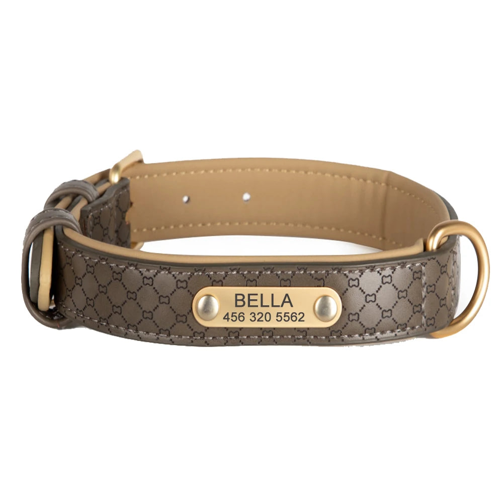 Hippe Gepersonaliseerde Halsband – Stijlvolle Identificatie voor Jouw Hond