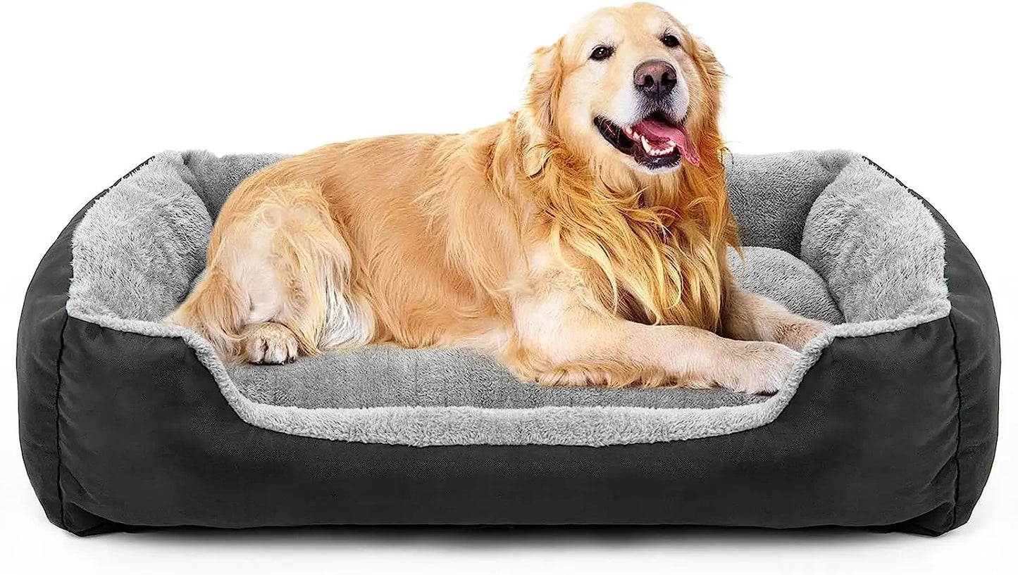 Komfortables Hundebett für große Hunde – Kopf- und Nackenstütze