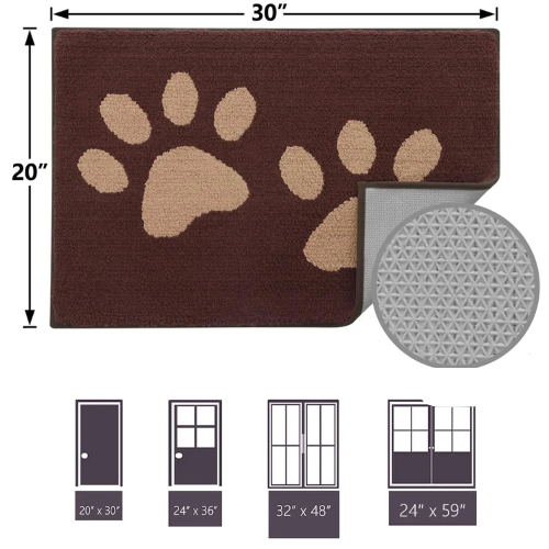 Honden Schoonloop Mat met Hondenpootjes – Houd je Vloer Schoon