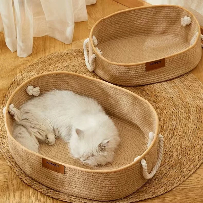 Handgewebtes Haustierbett – Stilvolle und bequeme Entspannung