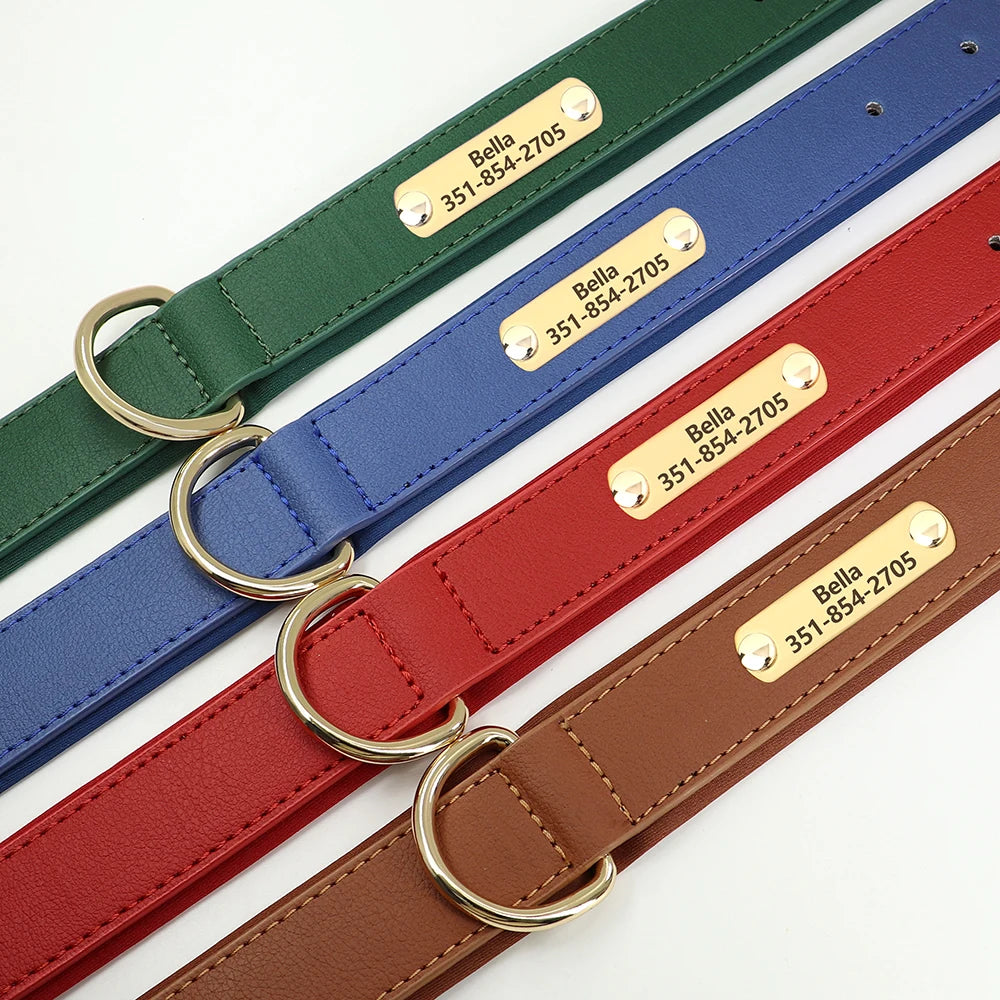 Personalisiertes Lederhalsband – Weich gepolstert für zusätzlichen Komfort