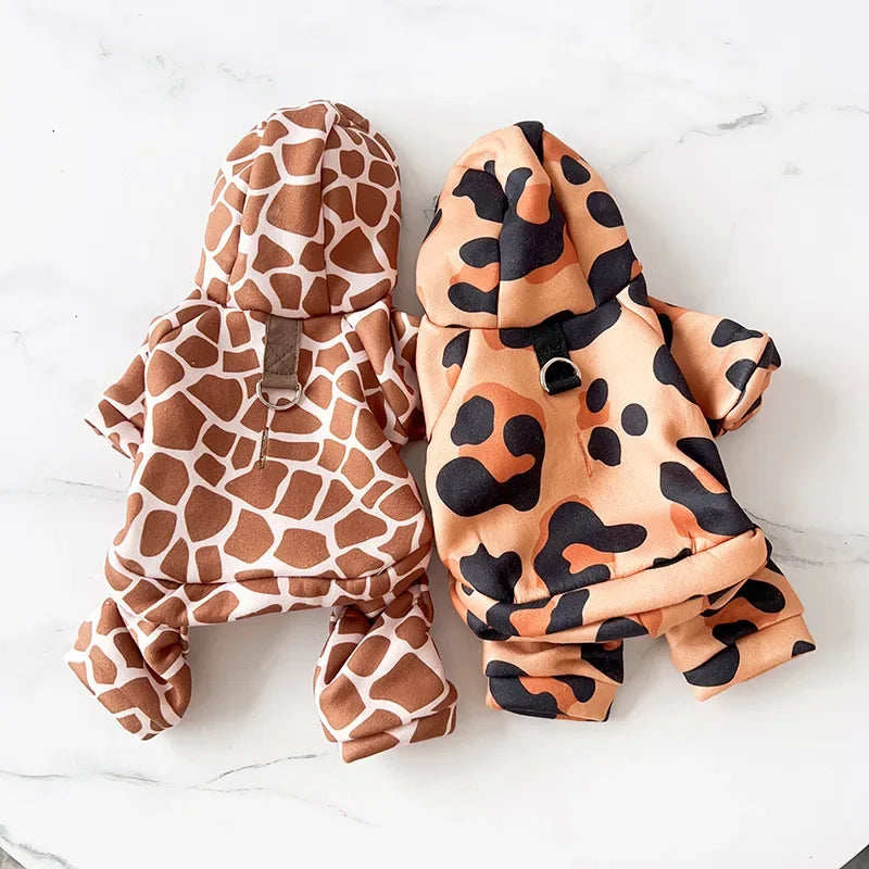 Jumpsuit med girafprint