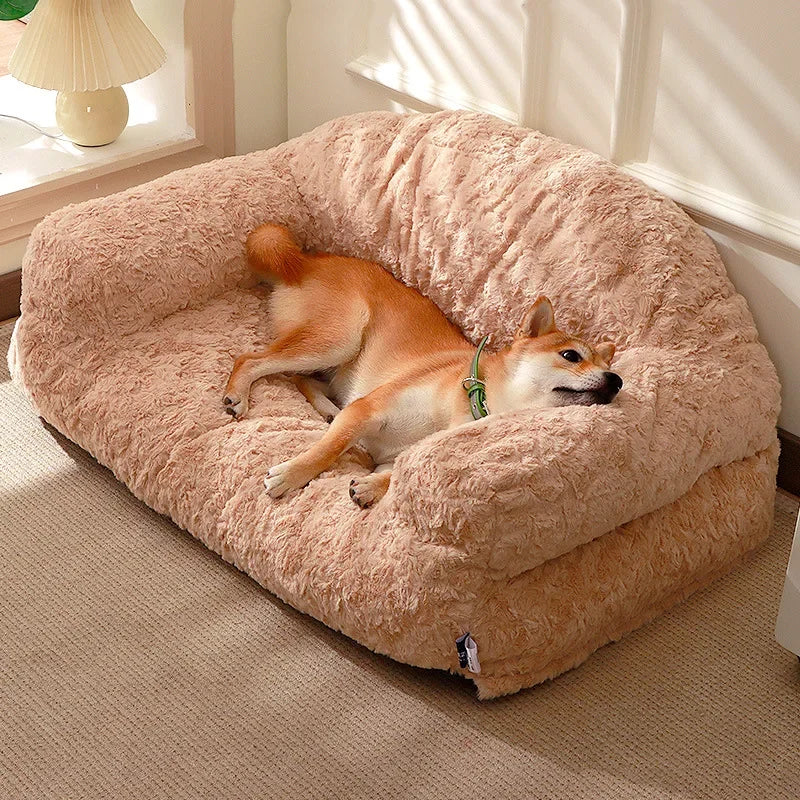Teddy Hondenbank – Ultiem Comfort in Zachte Teddy Stof