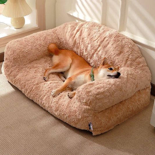 Teddy Hondenbank – Ultiem Comfort in Zachte Teddy Stof