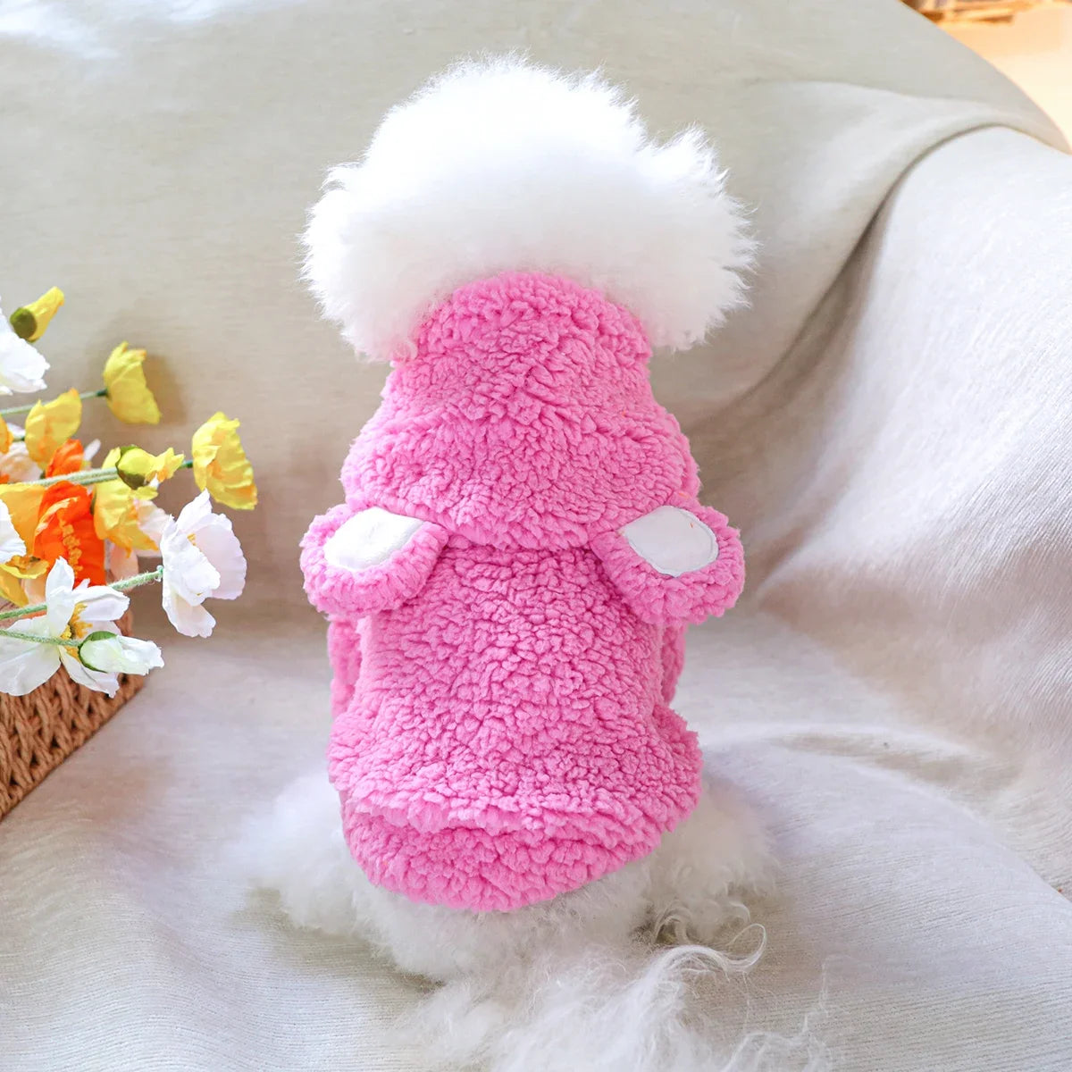 Roze teddy Trui