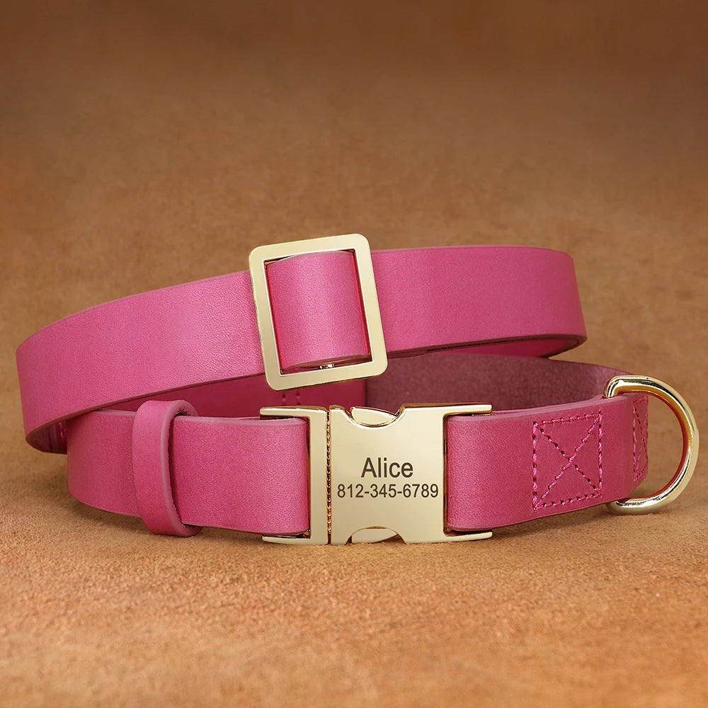 Hondenhalsband Gepersonaliseerd Leer – Stijlvol, Duurzaam en Comfortabel
