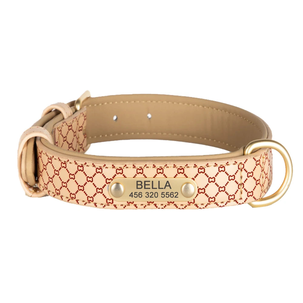 Hippe Gepersonaliseerde Halsband – Stijlvolle Identificatie voor Jouw Hond