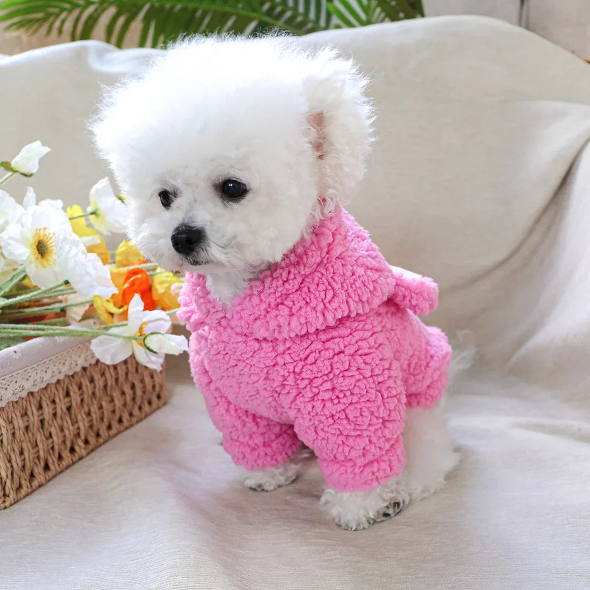 Roze teddy Trui