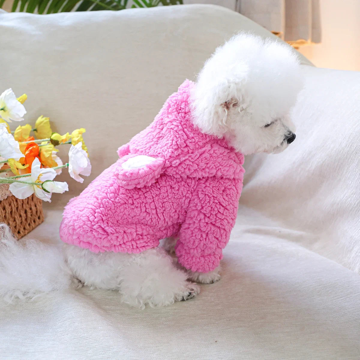 Roze teddy Trui
