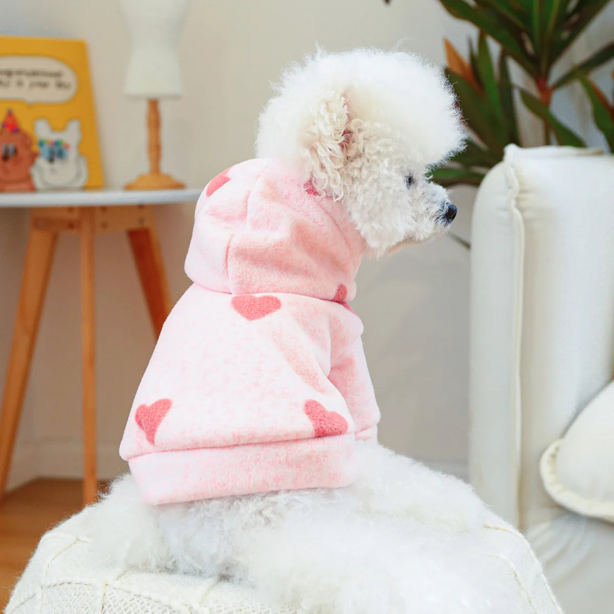 Rosa Pullover mit Herz