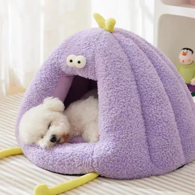 Lustiges Kuschelkörbchen – Warmer & gemütlicher Schlafplatz mit Augen