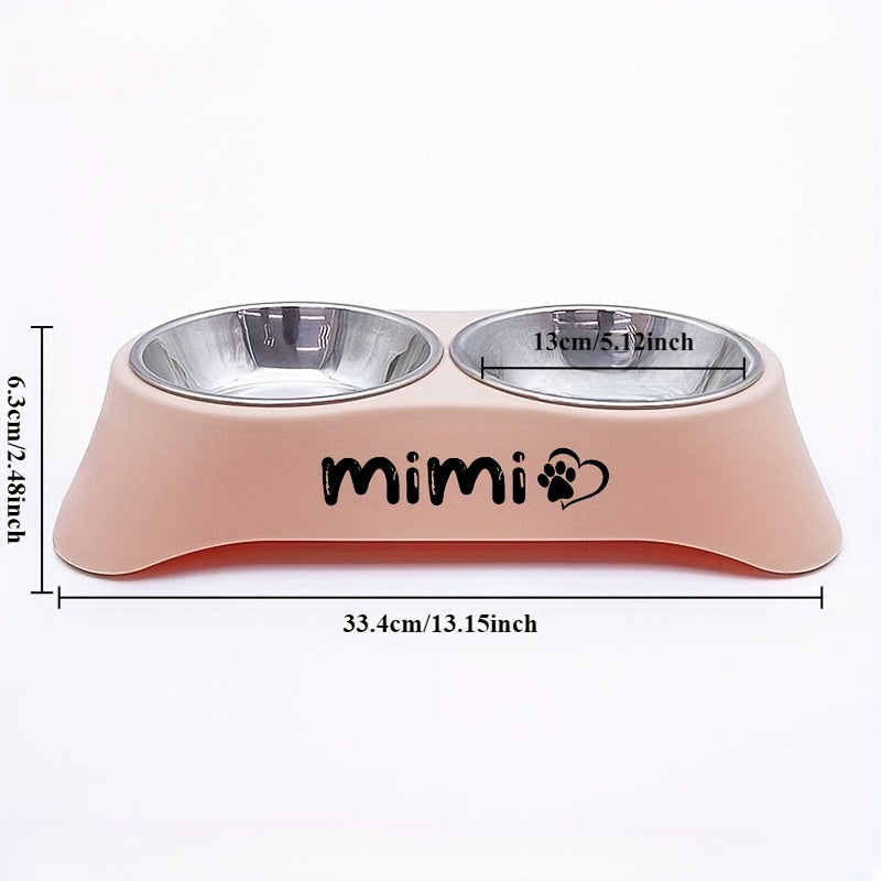 Honden Voer- & Waterbak Gepersonaliseerd β Met Naam van Jouw Hond