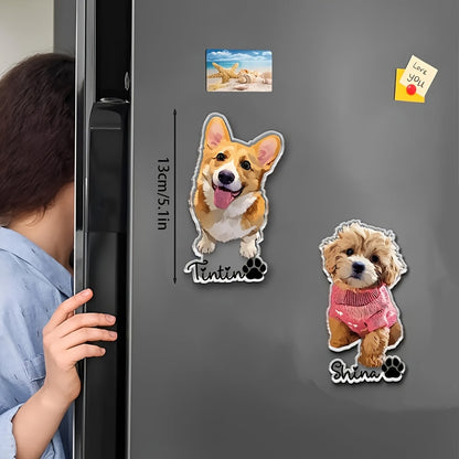 Hunde-Kühlschrankmagnet mit Foto & Namen – Personalisiert