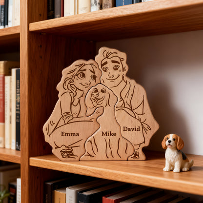 Personalisiertes Holzornament – Mit Namen von euch und eurem Hund