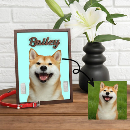 Honden Halsband Fotolijst Hout – Gepersonaliseerd met Foto