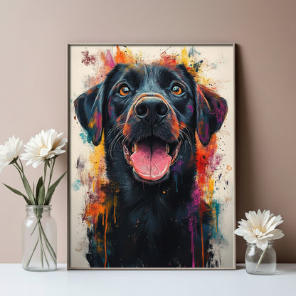 Hunde-Poster mit eigenem Foto – Aquarell-Porträt Ihres Hundes