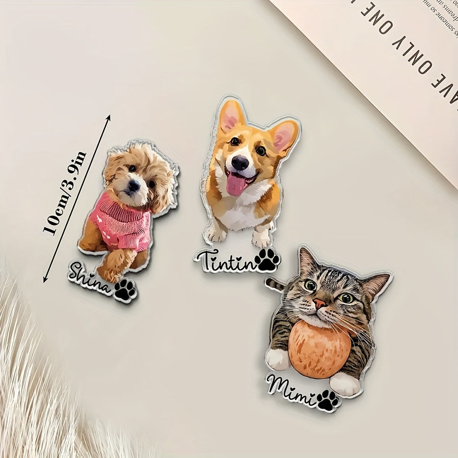 Hunde-Kühlschrankmagnet mit Foto & Namen – Personalisiert