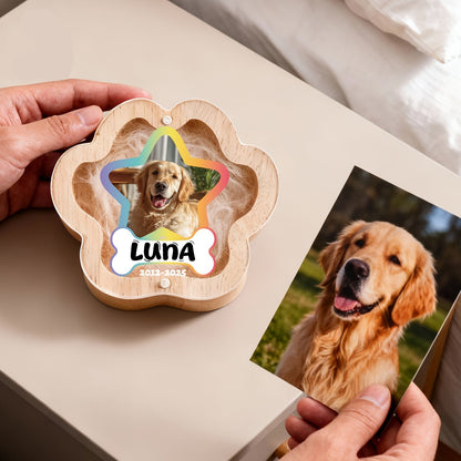 Hunde-Gedenktafel mit Foto und Haar – Eine greifbare Erinnerung an deinen treuen Freund