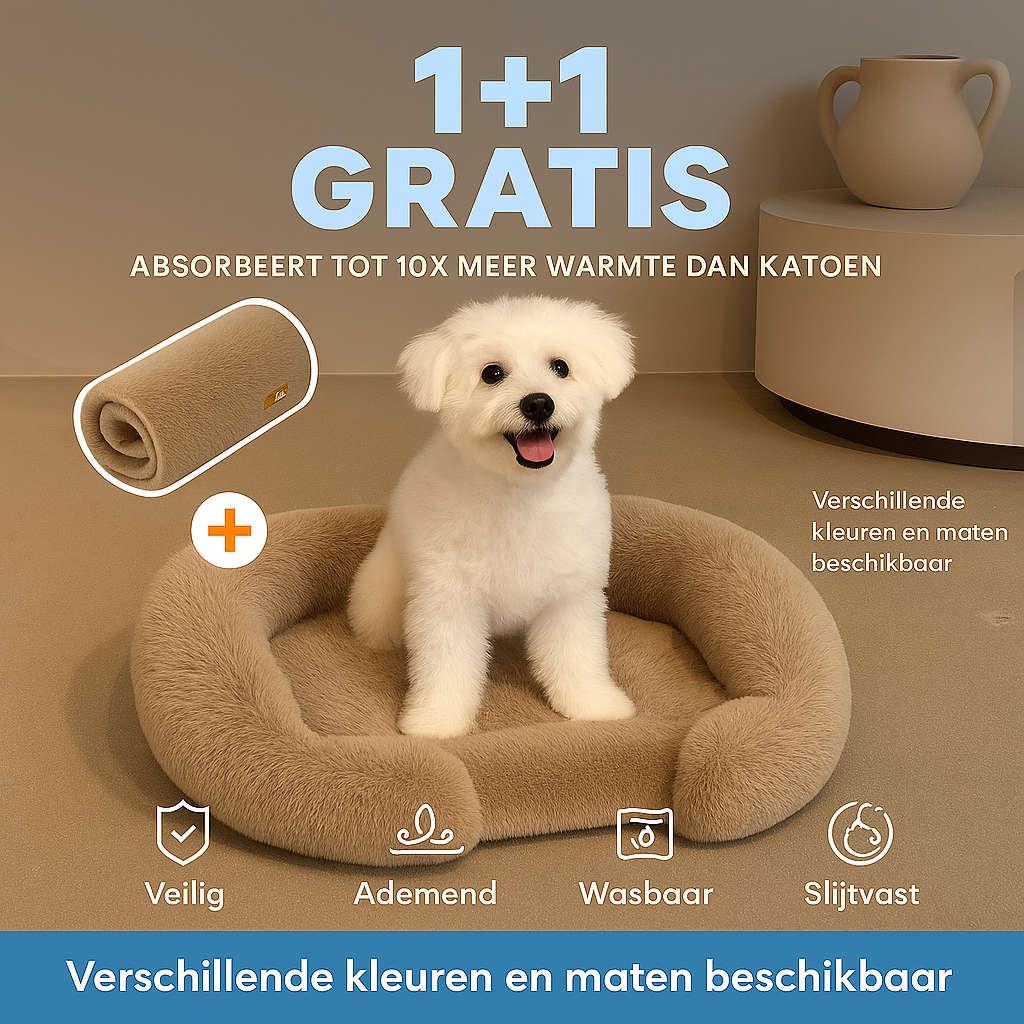 Hondenbed Wolkenbed Fluffy – Zacht, Warm & Wasbaar | 1+1 GRATIS