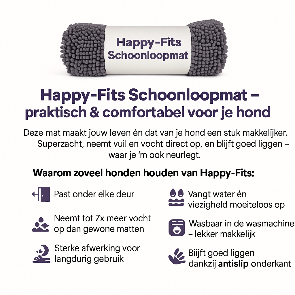 Honden Schoonloopmat – Absorberend en Sneldrogend | 1+1 GRATIS