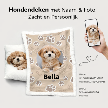Hundedecke mit Name & Foto – Weich und Persönlich