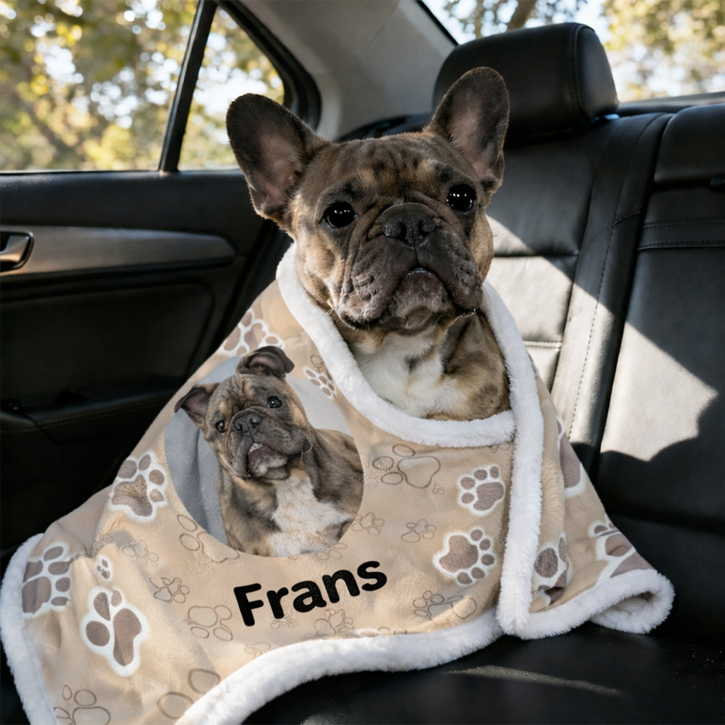 Hundedecke mit Name & Foto – Weich und Persönlich