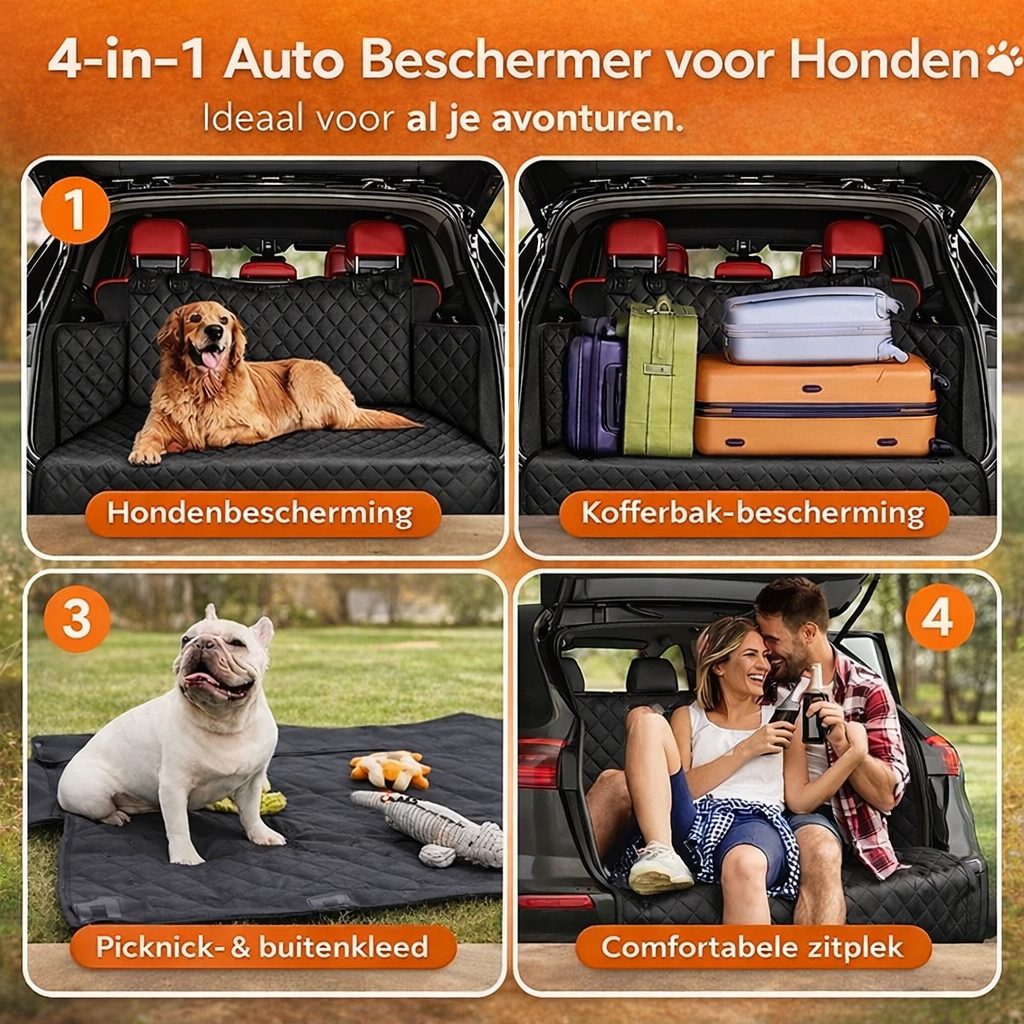 MEGA Hondenbeschermhoes Waterdicht voor Kofferbak – Comfort en Bescherming in Één