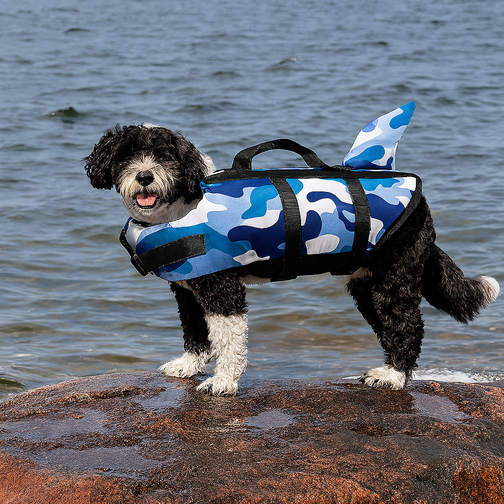 Hond Reddingsvest Haai – Verbeterd Drijfvermogen en Veiligheid