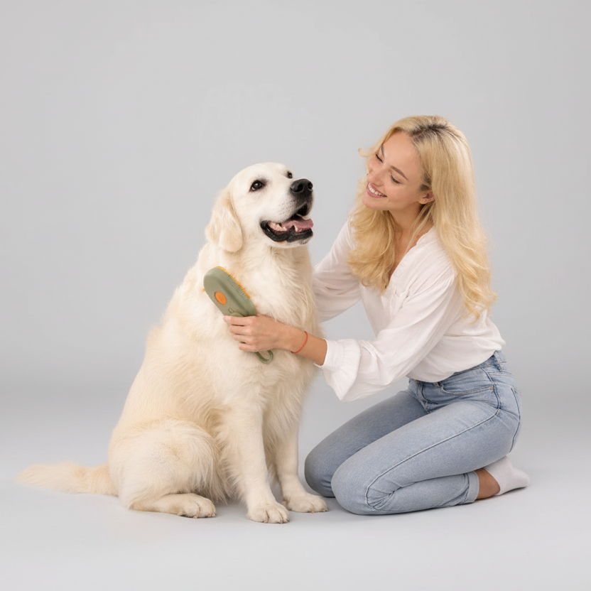 Hunde-Dampfbürste – Tiefenreinigung & Pflege