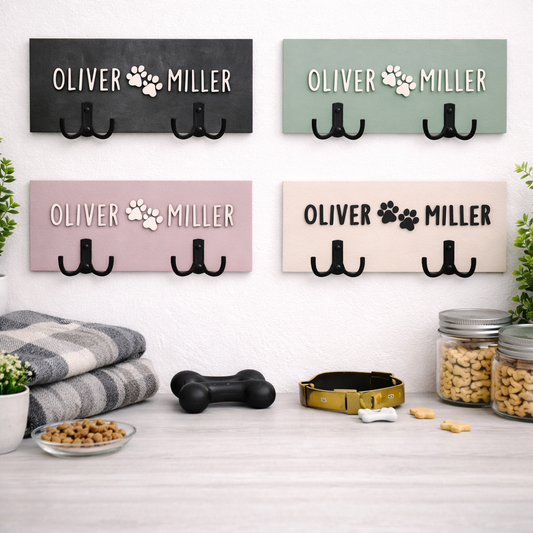 Honden Riemhouder – Gepersonaliseerd en Stijlvol voor aan de Muur