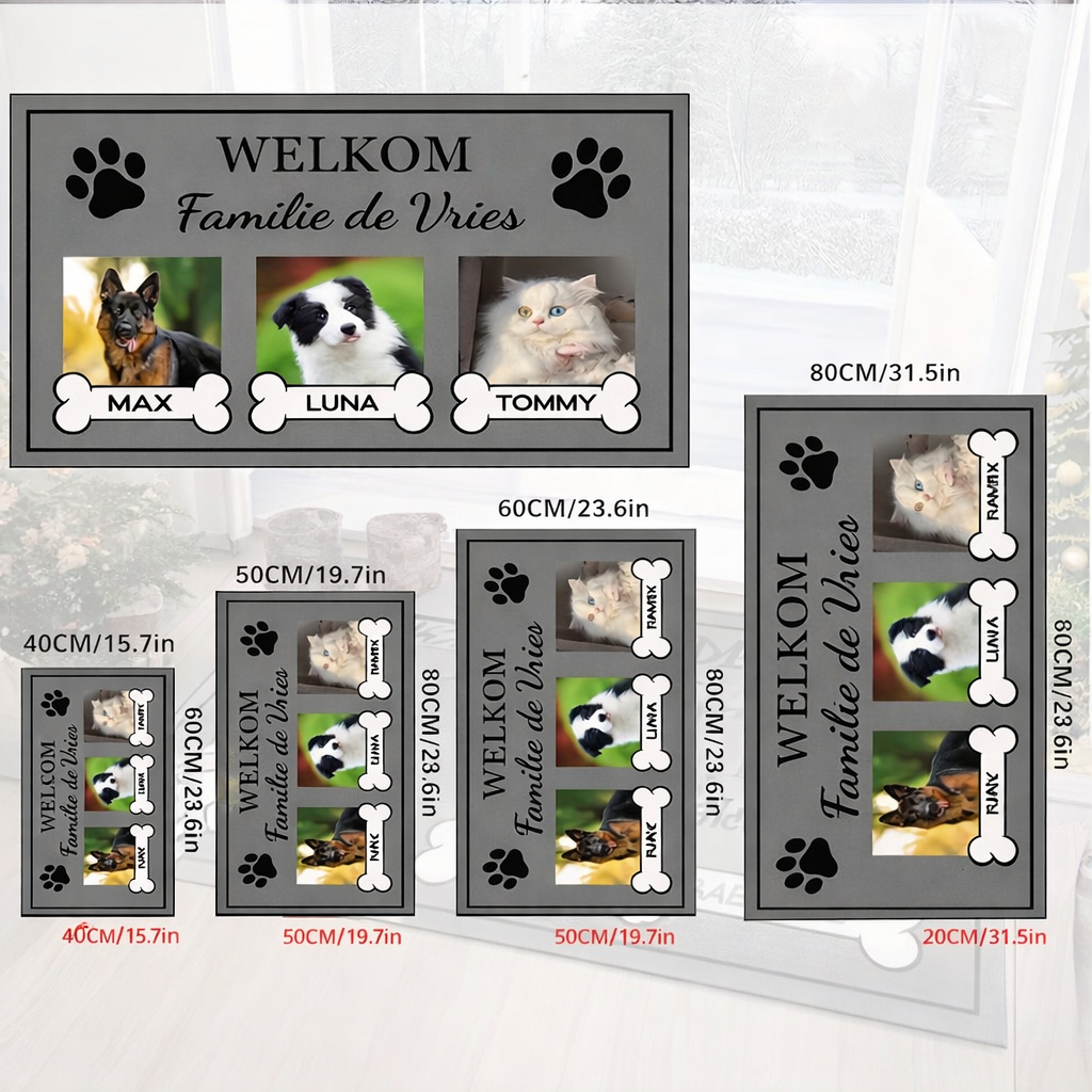 Honden Deurmat Gepersonaliseerd – Met Naam en Foto’s van Jouw Hond