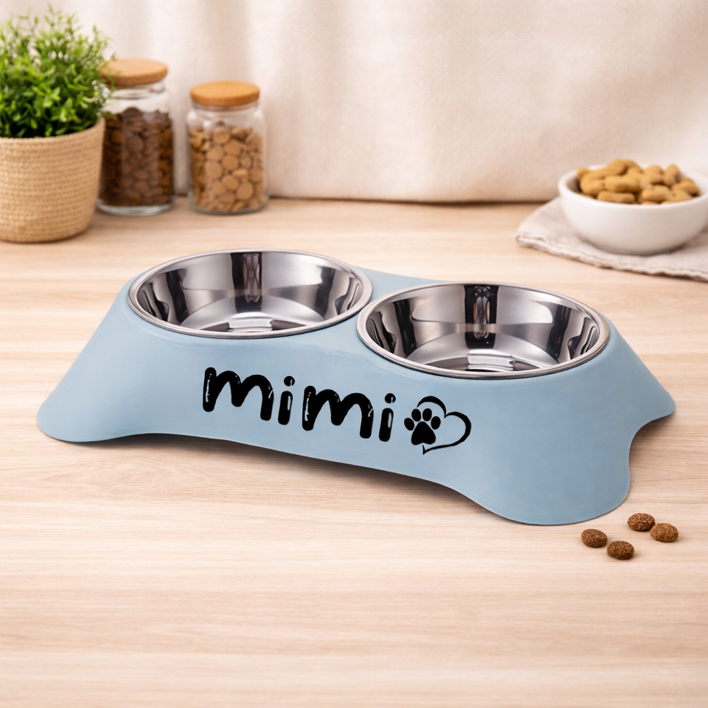 Honden Voer- & Waterbak Gepersonaliseerd – Met Naam van Jouw Hond