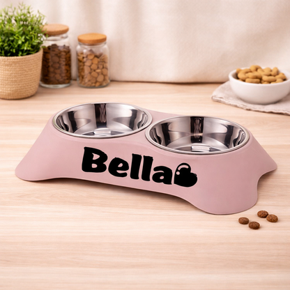 Honden Voer- & Waterbak Gepersonaliseerd – Met Naam van Jouw Hond