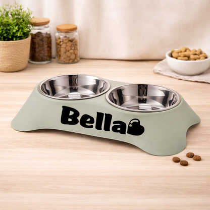 Honden Voer- & Waterbak Gepersonaliseerd – Met Naam van Jouw Hond