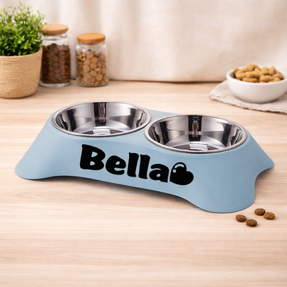 Honden Voer- & Waterbak Gepersonaliseerd – Met Naam van Jouw Hond