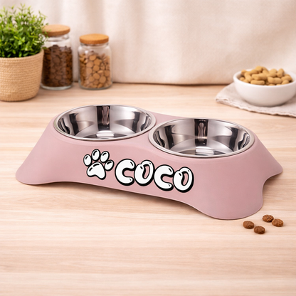 Honden Voer- & Waterbak Gepersonaliseerd – Met Naam van Jouw Hond