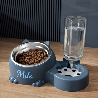 Honden Voer- & Drinkbak met Naam – Automatisch & Gepersonaliseerd