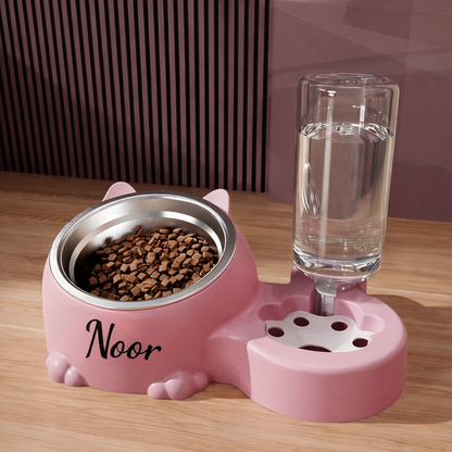 Honden Voer- & Drinkbak met Naam – Automatisch & Gepersonaliseerd