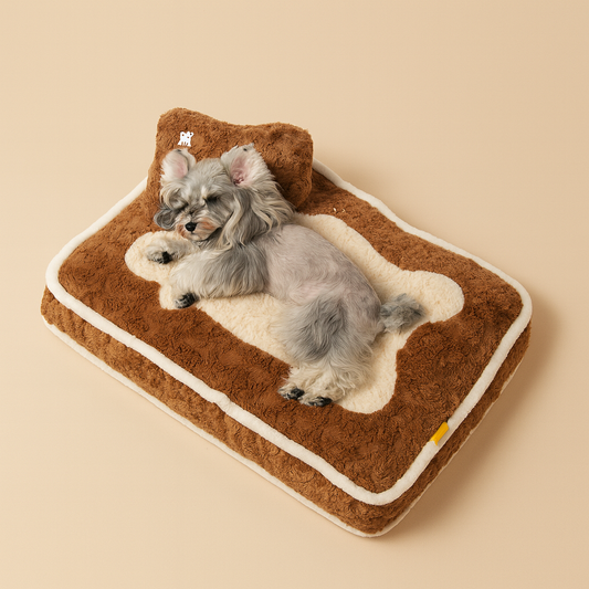 Hond Hondenbed Cloud – Zacht, Wasbaar en Comfortabel Pluche Hondenkussen