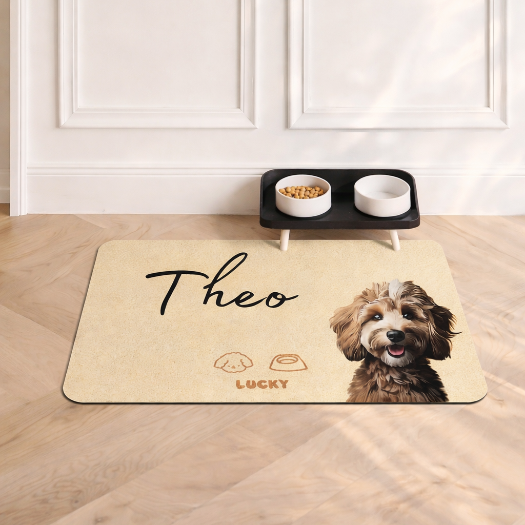 Hondenvoerbakmat – Gepersonaliseerd met Foto & Naam