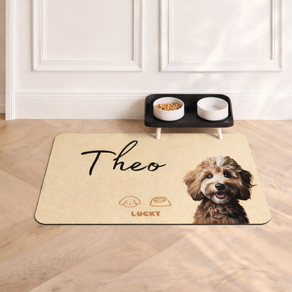 Hondenvoerbakmat – Gepersonaliseerd met Foto & Naam